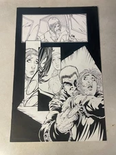 THE HAUNTED GRAY MATTERS #1 original comic art  CHAOS 2002 HYPODERMIC NEEDLE