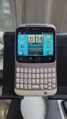 HTC ChaCha / Status Cell Phone with Keyboard Violet Purple  Working DEVICE ONLY