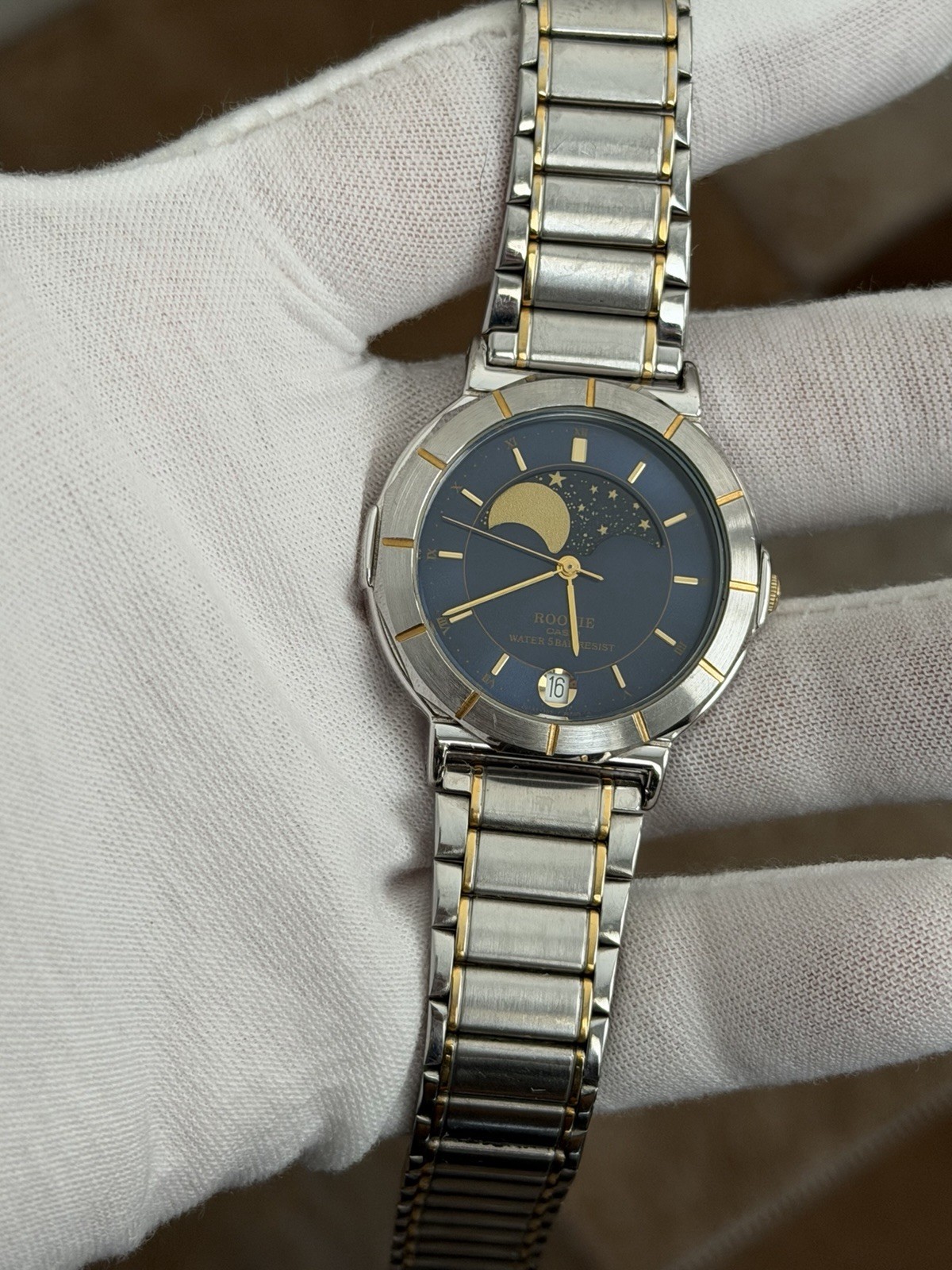 Rare Vintage Casio Rookie RKM-371 Moon Phase Men’s Classic Dress Watch JDM 1980s