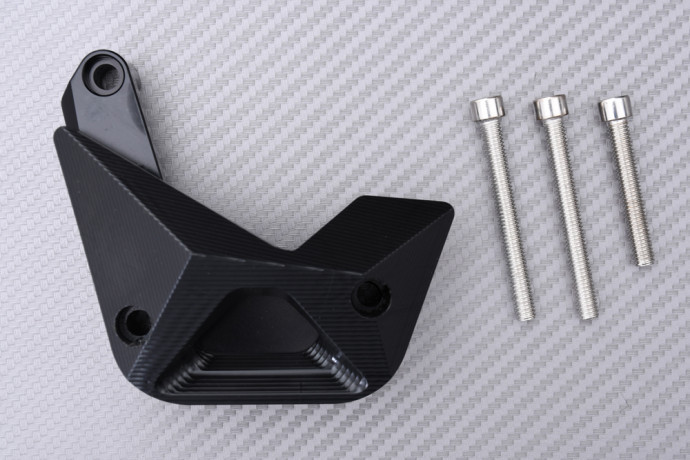Cache crash noir moteur Kawasaki Z900 2017-2019 en aluminium CNC