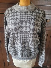 VTG Mens Brown Sweater Made In Italy 70 Acrylic 30 Wool SZ L