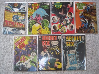 Secret Six #1-7 vintage DC Comics silver age 1968 complete full run F/VF lot