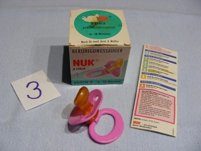alter NUK Schnuller / Beruhigungssauger 90er Jahre  Nr. 3