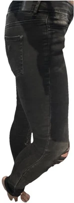 JEGGING JEAN MID NOIR GUESS FEMME ULTRA SKINNY DESTROY TAILLE US 26 FR 36 - Photo 1/4