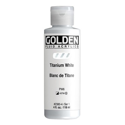 Fluid Acrylics, Titanium White, 4 fl. oz. Bottle, Professional Acrylic Paint,...