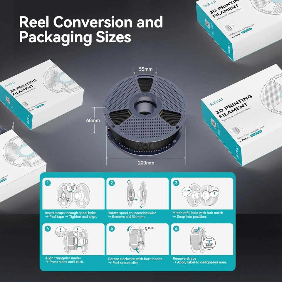 Filamento TPU flexível 1,75 mm 1 kg alta velocidade 95A para impressão 3D preto - Imagem 4 de 4