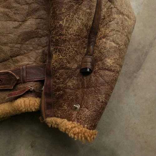 Vintage 1930s Brown Irvin Flight Jacket 40 WW2 RAF Shearling Sheepskin image 22