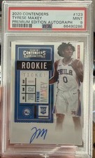 2020-21 Panini Contenders Rookie Ticket Tyrese Maxey #123 Premium Edition PSA 9