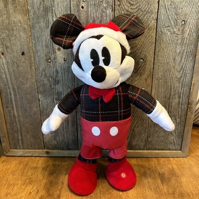Gemmy Disney Christmas Mickey Dancing & Singing Musical Animated Plush 12 