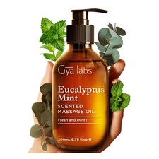 Eucalyptus Mint Massage Oil - 6.76 Fl Oz Non-Greasy Muscle Relief Relaxation