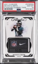2021 PANINI FLAWLESS FLAWLESS LAUNDRY TAGS #SYMDSM DEVONTA SMITH 1/3 PSA 10
