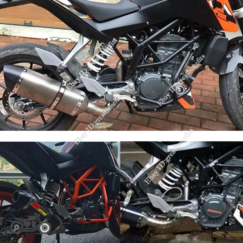 Tubo de escape médio link amortecedor escape deslizamento modificado para DUKE 390 200 2012-2016 - Imagem 3 de 4