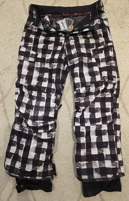 BURTON DryRide  Black &White Snowboard Pants Men Size LARGE