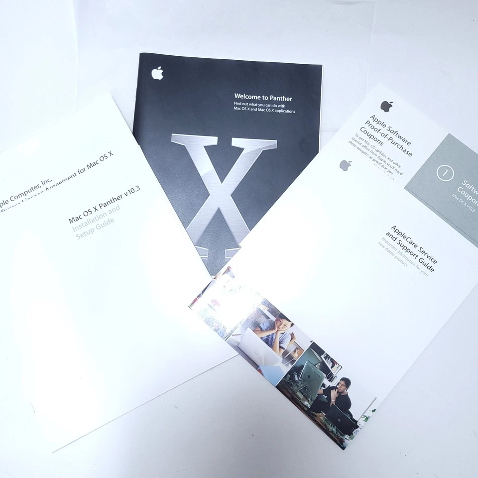 Apple Mac OS X 10.3 Panther Big Retail Box Complete 4 Discs Manuals M9227LL/A - Image 2 of 4