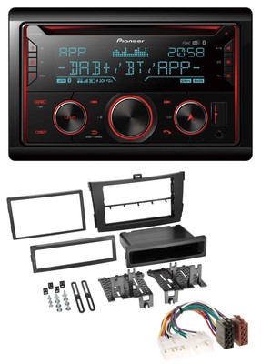 Pioneer 2DIN DAB MP3 Bluetooth USB CD Car Stereo for Toyota Corolla 09-13 Black