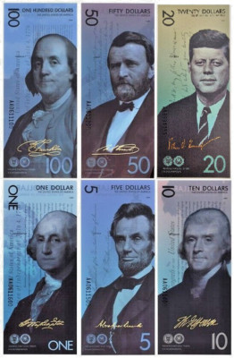 US President Banknotes Set, Reserve Bill Un-currency Money - Colorful  Notes