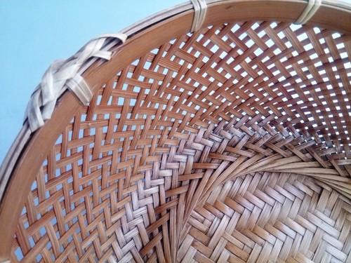 Basket, vase, fruit, handmade, bamboo. Vietnam 1970-80s - Bild 7 von 8