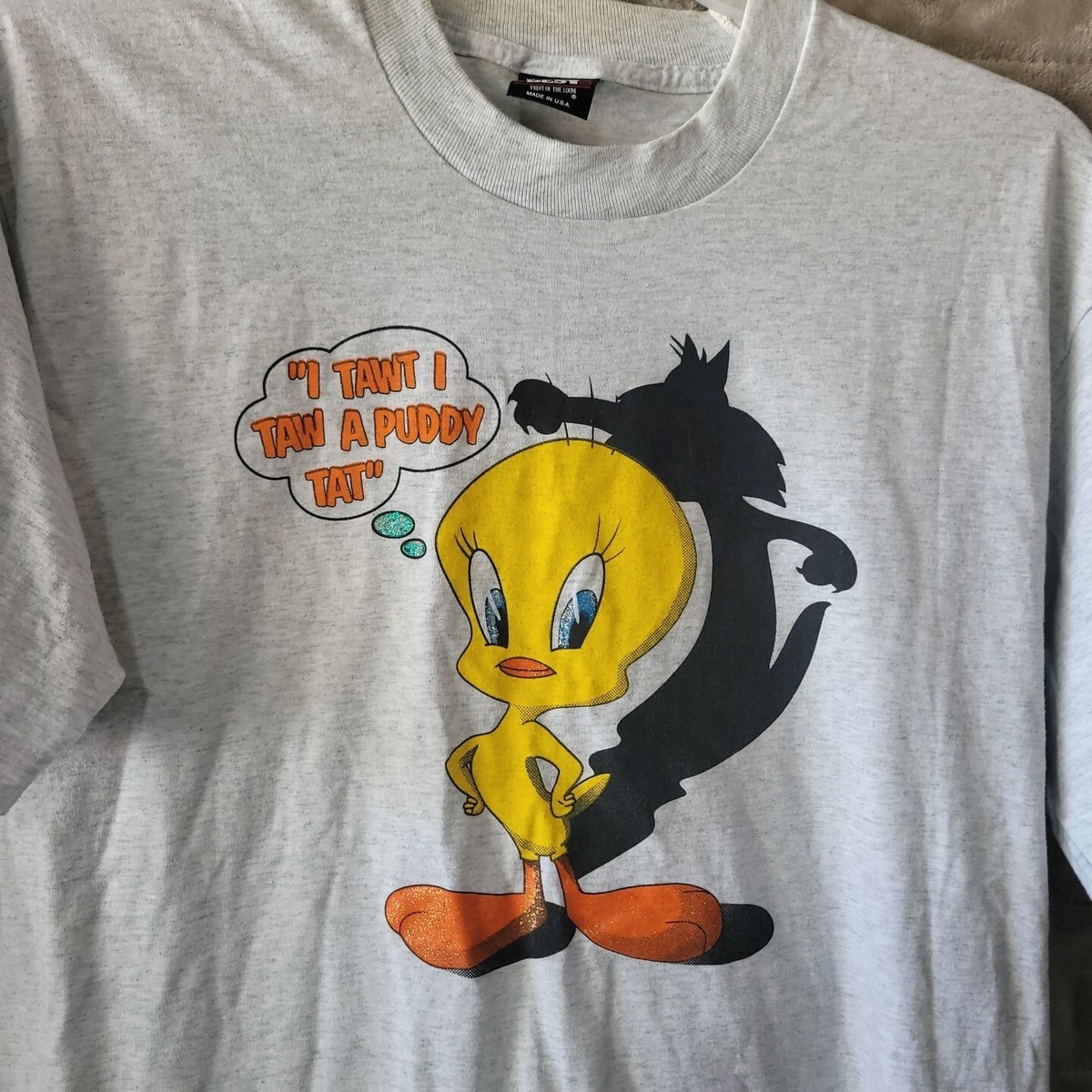 Vintage Tweety Bird Sylvester Looney Tunes Shirt Lot Size XL