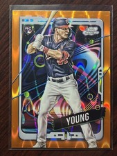 2024 Topps Chrome Cosmic Jacob Young Orange Lava Refractor #/25 Nationals RC SP