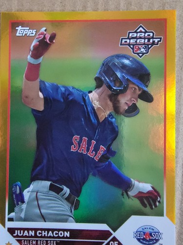 Juan Chacon 2023 Topps Pro Debut Gold Foil Baseball Card 44/50 PD-31 - Picture 3 of 10