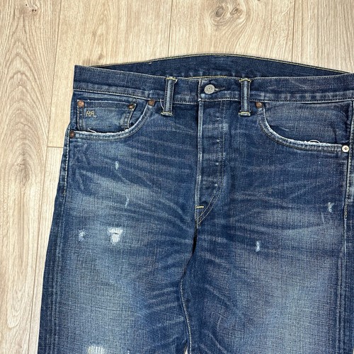 Jeans RRL Double Ralph Lauren Selvedge Denim, Boro, Made in USA, Uomo W34 L34 - Foto 4 di 12