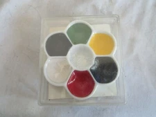 Kissho Gansai Japanese 6 Watercolor Paint Starter Set New Porcelain? Palette
