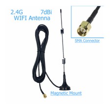 1Pcs Wifi WLAN 5 X Range Booster SMA 2.4GHz 7DBI Wireless Antenna Extender Base