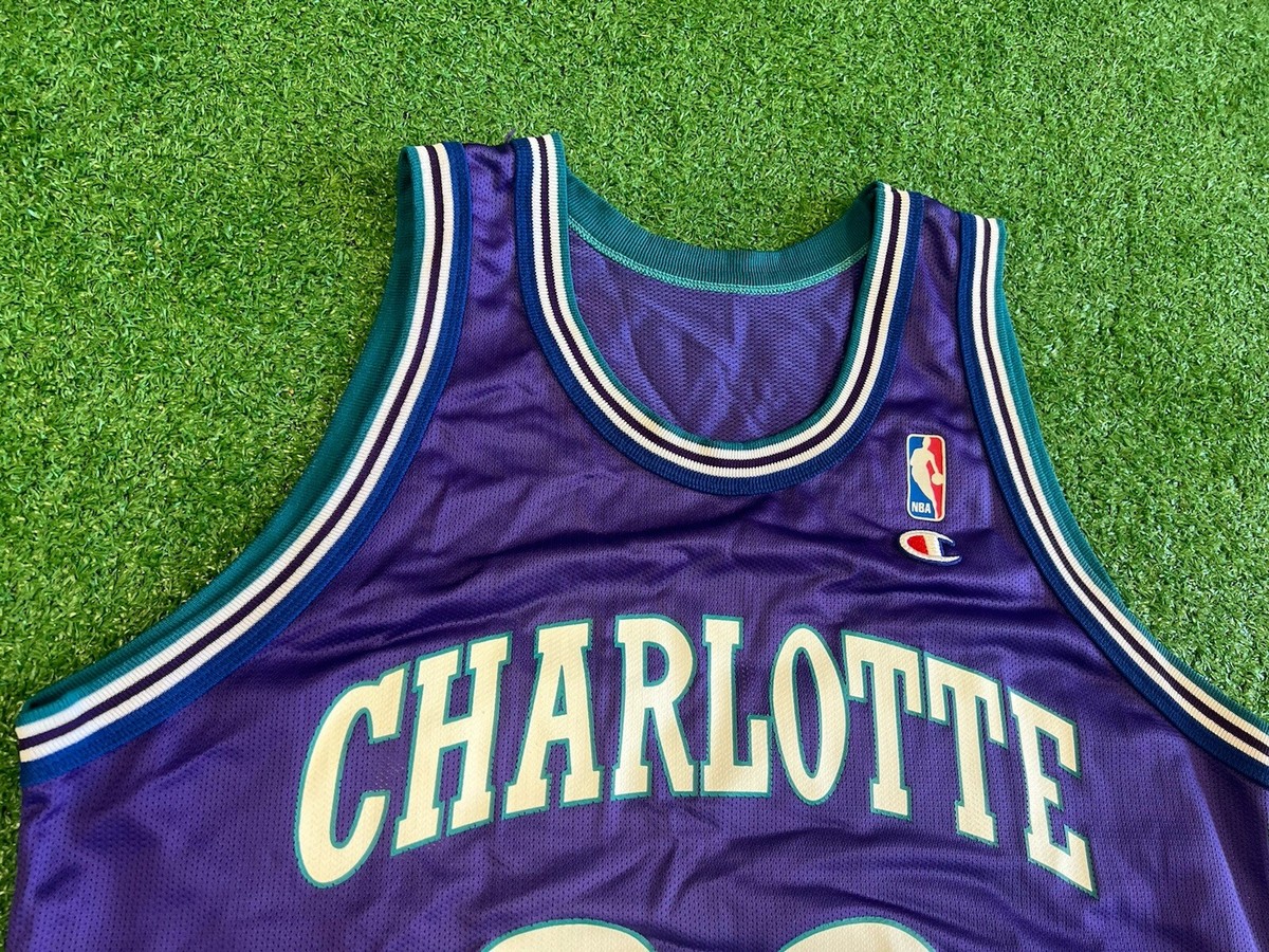 Champion Charlotte Hornets Alonzo Mourning Size 44 NBA Retro