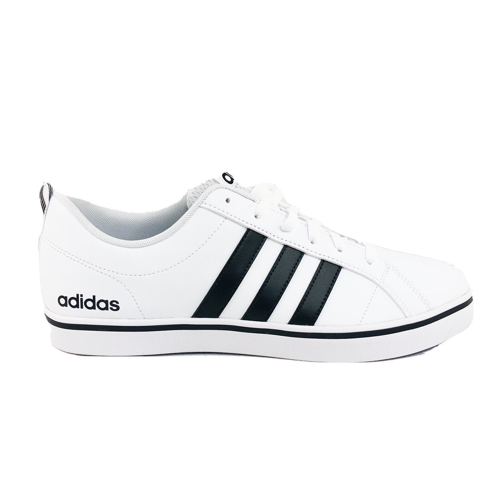 Size 8 - adidas VS Pace White Black for sale online | eBay
