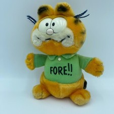 1981 GARFIELD Vintage Golf Plush Fore NO CLUB 70s 80s Cartoon Comics 9" Inch