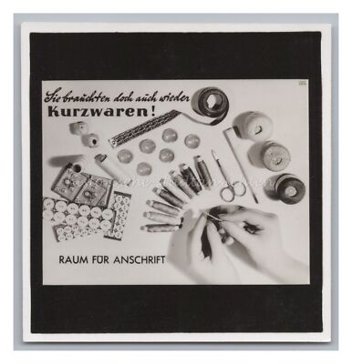 Advertising Dewag GDR - advertising photo - you needed haberdashery again - photo