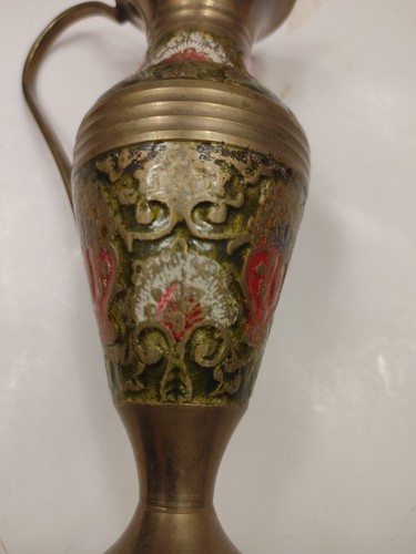 Vintage kleiner Messing Krug oder Vace mit Henkel - Bild 2 von 8