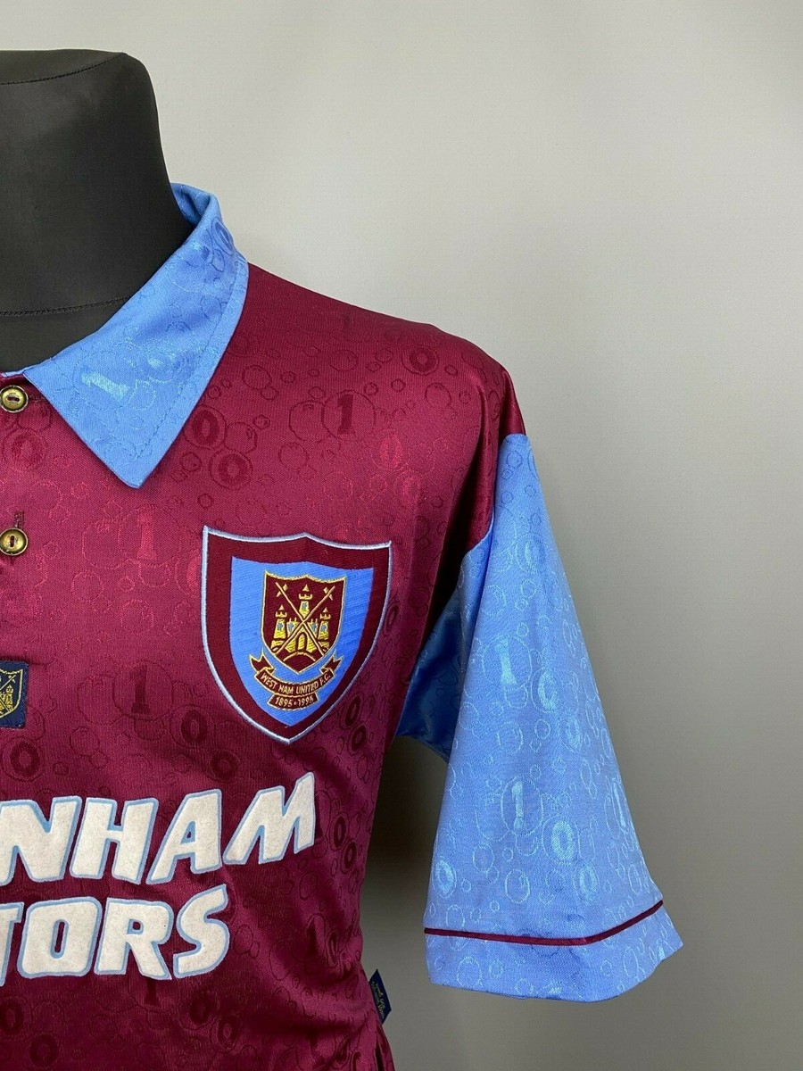 Rare maillot de football original Pony West Ham United 1995/1997