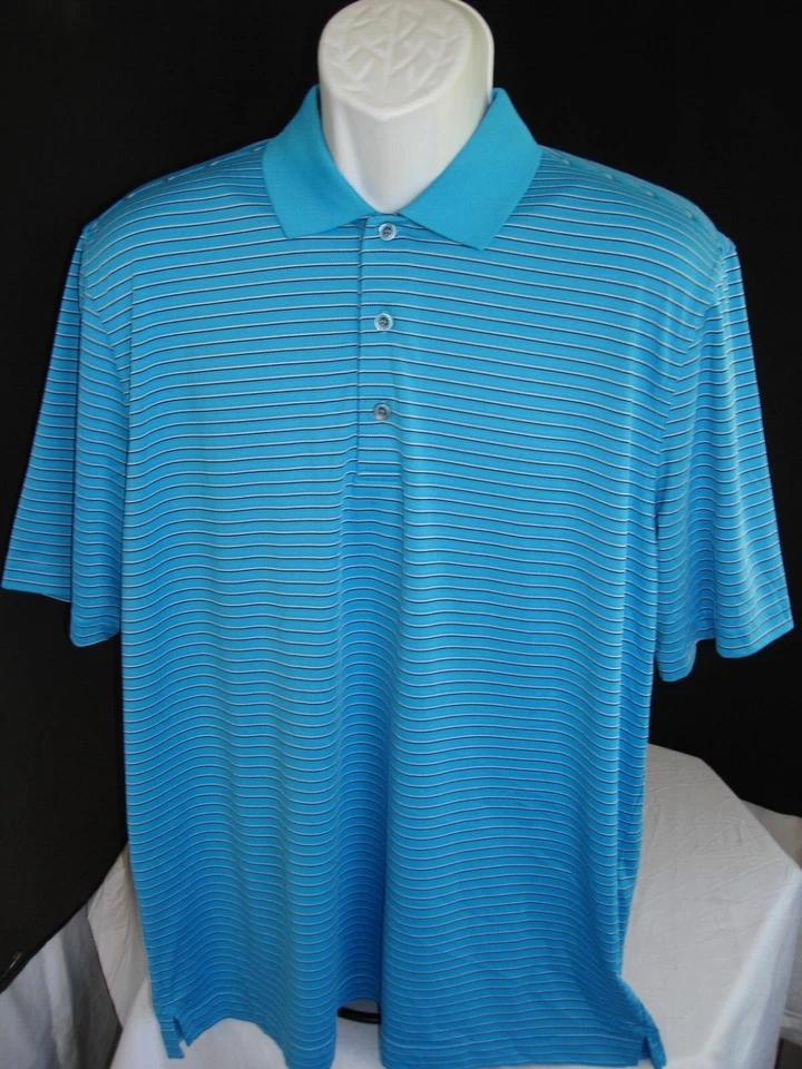LOTE-10 NIKE, BOBBY JONES, F&G, IZOD ECT. CAMISAS POLO A RAYAS POLI S/S CON LOGOTIPOS L Foto 2 de 4
