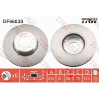 TRW 2X Bremsscheibe Vorne Ø340Mm BelüFtet FüR BMW 1Er 3Er Touring F20 F21 F31