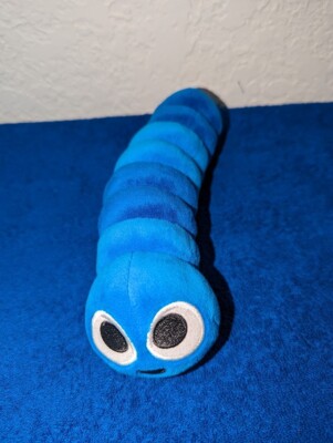 Slither.io Plush Two Tone Blue Snake Worm Stuffed Animal Toy Bendable 8''