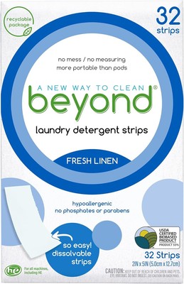 Beyond Laundry Detergent Strips [32 strips] - Fresh 32 Count (Pack of 1) 