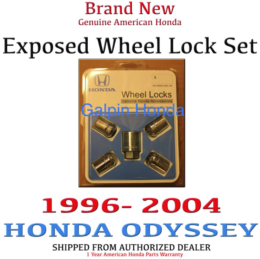 1996 2004 Honda ODYSSEY VAN Genuine OEM Exposed Wheel Lock Set 08W42