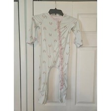 Sweet Honey Mint Rainbows girls zip up lounge with ruffles Sz 4t