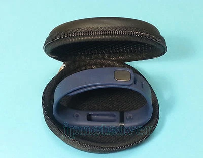 GOOD 1 Small NAVY BAND for FITBIT FLEX with Black Elegant Protective Leathery CASE
