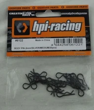HPI Racing 6mm Black Body Clips (20 Pcs.) HPI6122