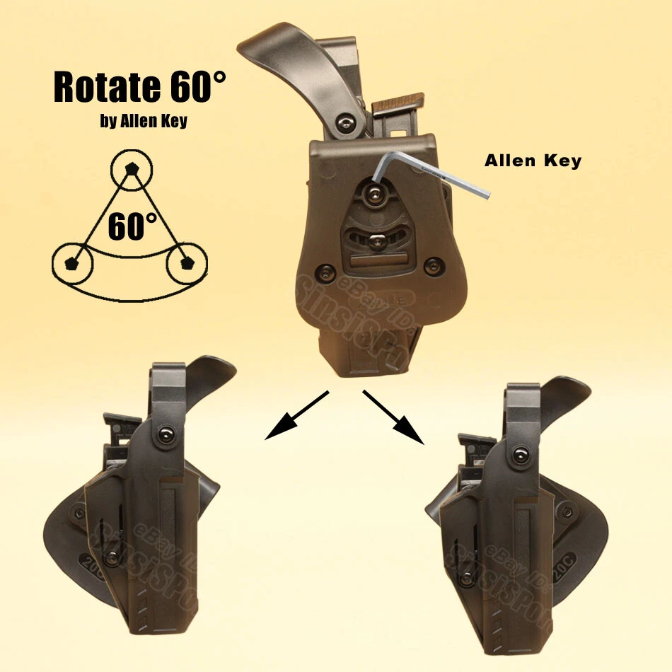 Funda Police Duty Fit Glock 32 23 22 17 19 31 G32 G17 G23 gen 4 1 funda 9 mm Foto 4 de 4