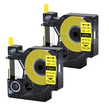 2x For DYMO Rhino 4200/5200 Heat-Shrink Tube 18054 Industry Label Tape 3/8" x 5'