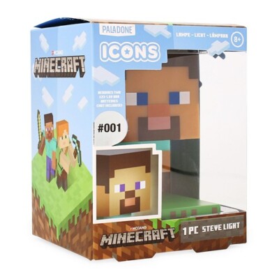 Minecraft ICONS Steve Light Lamp 3D Character Figure Paladone #001  Brand New