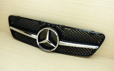 Gloss Black Front Grille For Mercedes-Benz C-Class W203 C230, C240