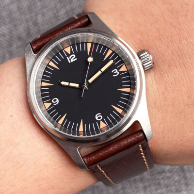 Tandorio 36mm 20ATM Sapphire Glass NH35A PT5000 Auto Mens Watch Cusn8 Titanium