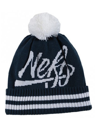 Вязаная шапочка NEFF Varsity из акрила и жаккарда с помпоном в складку один размер подходит для большинства темно-синих 2790₽