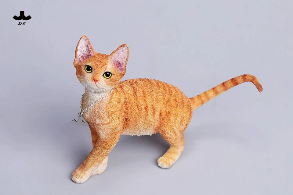 Lindo modelo animal pintado gato rizado miniatura JXK JXK246A/B/C/D 1/6 Foto 2 de 4