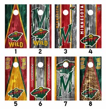 Minnesota Wild Cornhole Wrap Skin Decal Vinyl Sticker MANY DESIGNS SK74