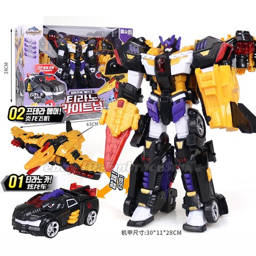 Miniforce Super Dino Power TYRANNO LIGHTNING Ptera Transforming Robot Car Toy - 第 1/7 張圖片